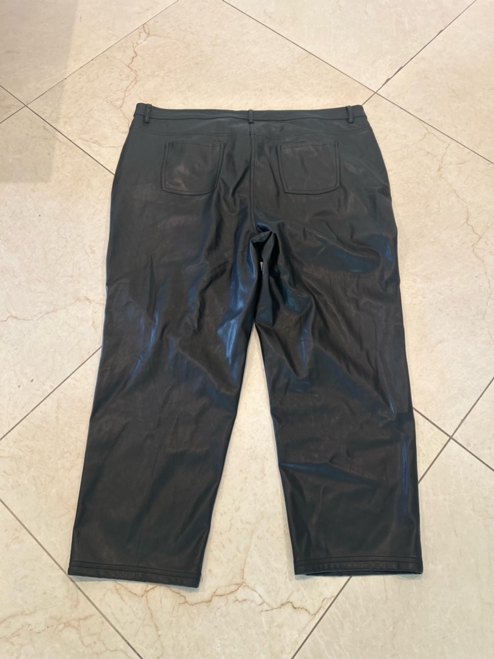 Halogen Nordstrom Faux Leather Straight-Leg Pants Plus Size Women 20W - Picture 6 of 7
